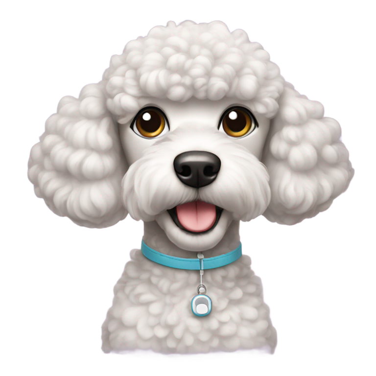 genmoji：带AirPods 4的贵宾犬