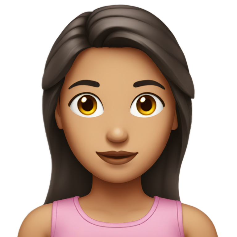 genmoji: brunette girl with boobs