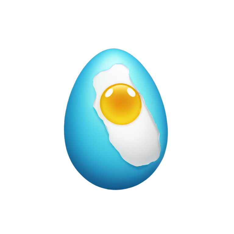 genmoji：一个蓝色的蛋