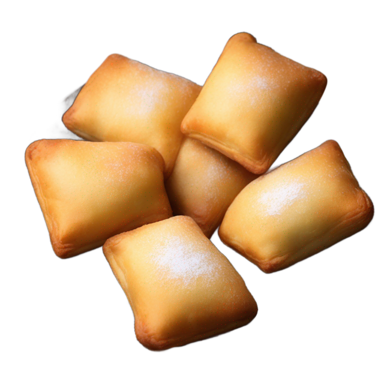genmoji: small russian deep fried pies (pirozhki) - 3 pieces on a plate