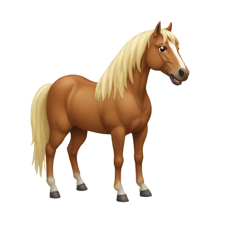 genmoji: horse with a big cock