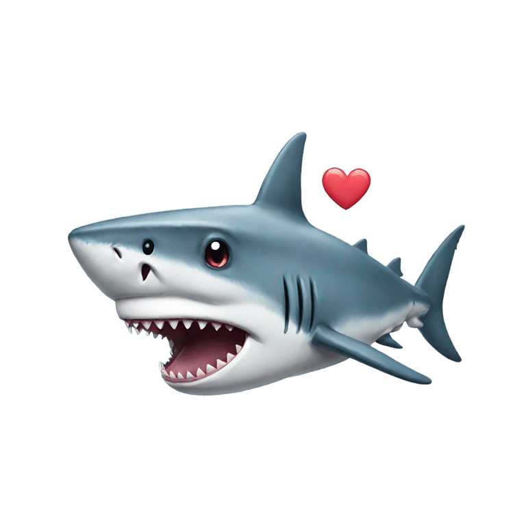 genmoji: Shark with heart eyes