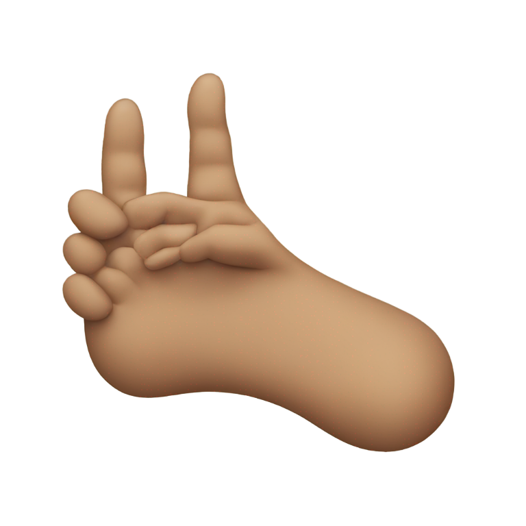 genmoji：脚趾分开的手势