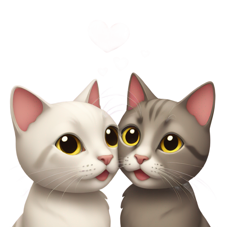 genmoji：两只恋爱中的猫