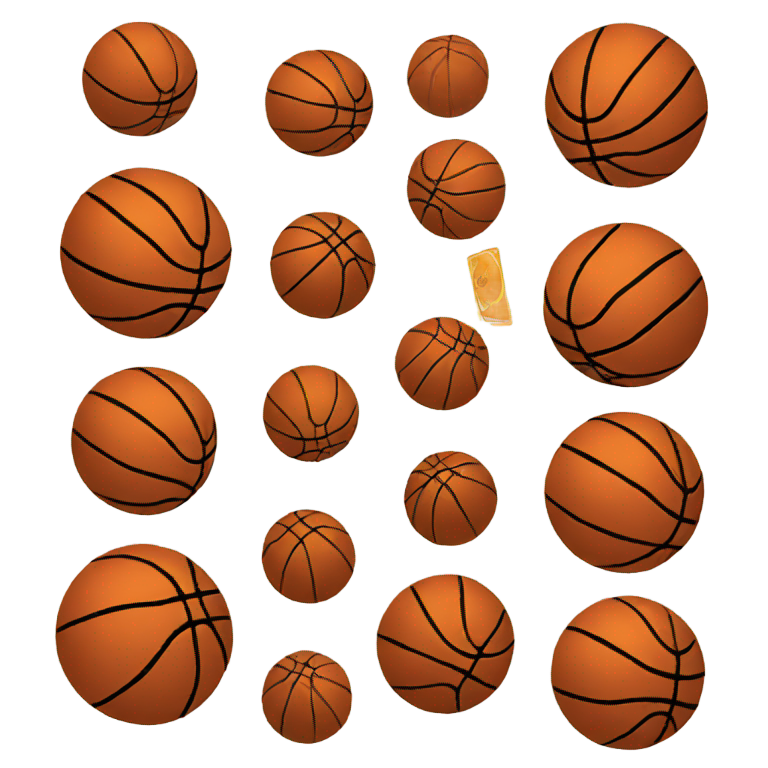 絵文字：バスケットボール 高い 黒