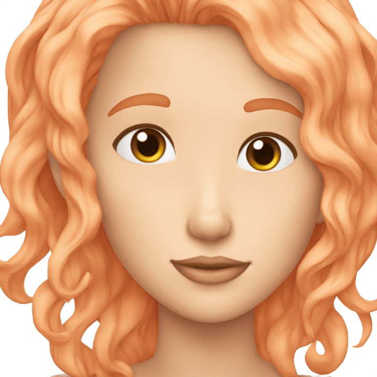 絵文字：peach hair