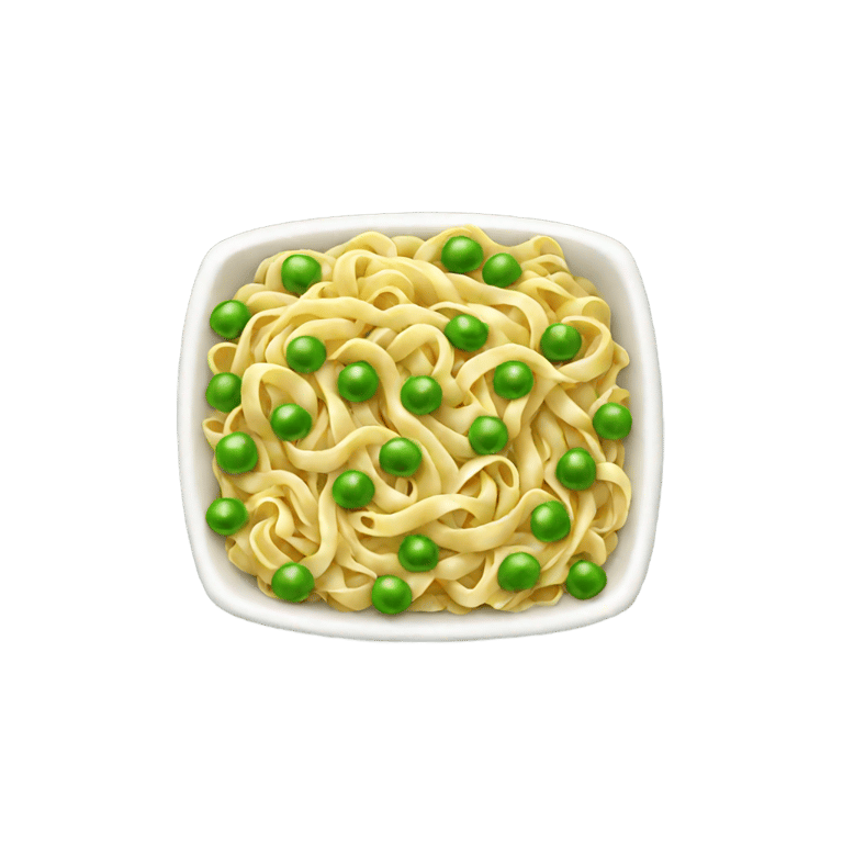 絵文字：Noodles with peas