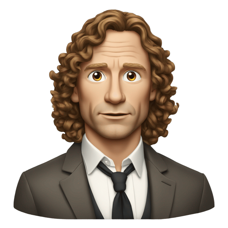 genmoji：丹尼尔·克雷格留着长长的棕色卷发