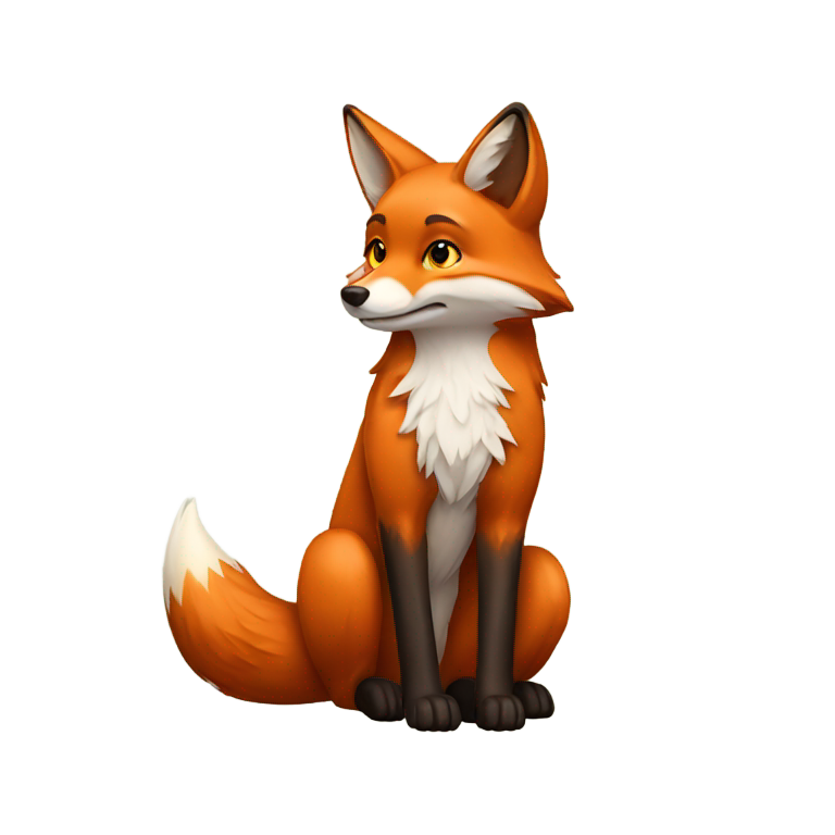 genmoji : Renard assis