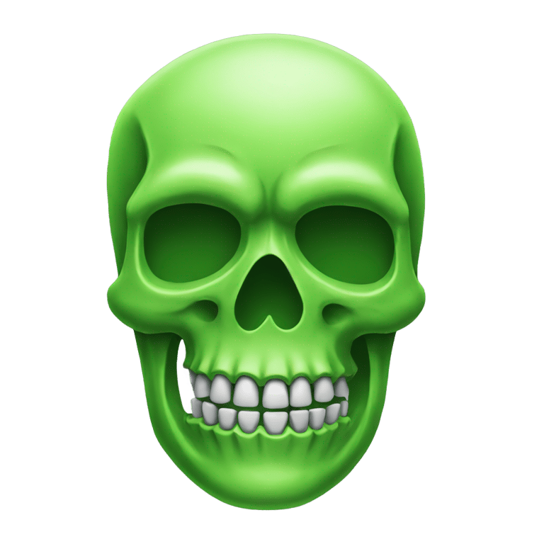genmoji: The Grass green Skull