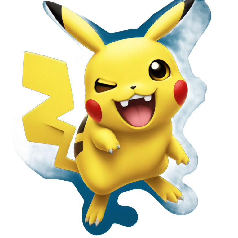genmoji: English Pokémon card with Pikachu
