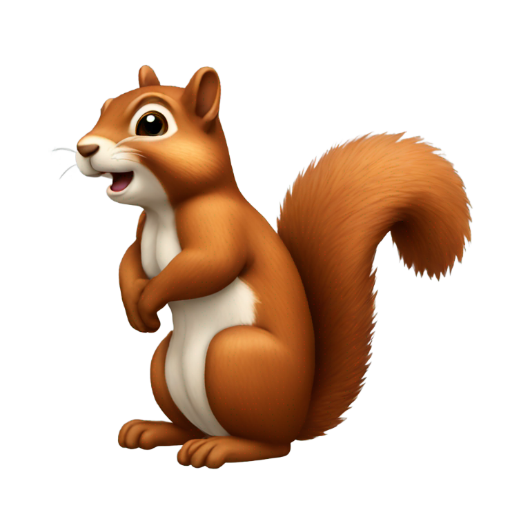 genmoji: pooping squirrel