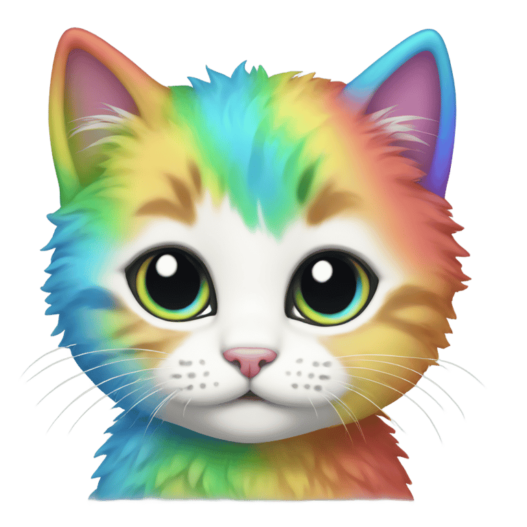 genmoji : Un chaton arc-en-ciel