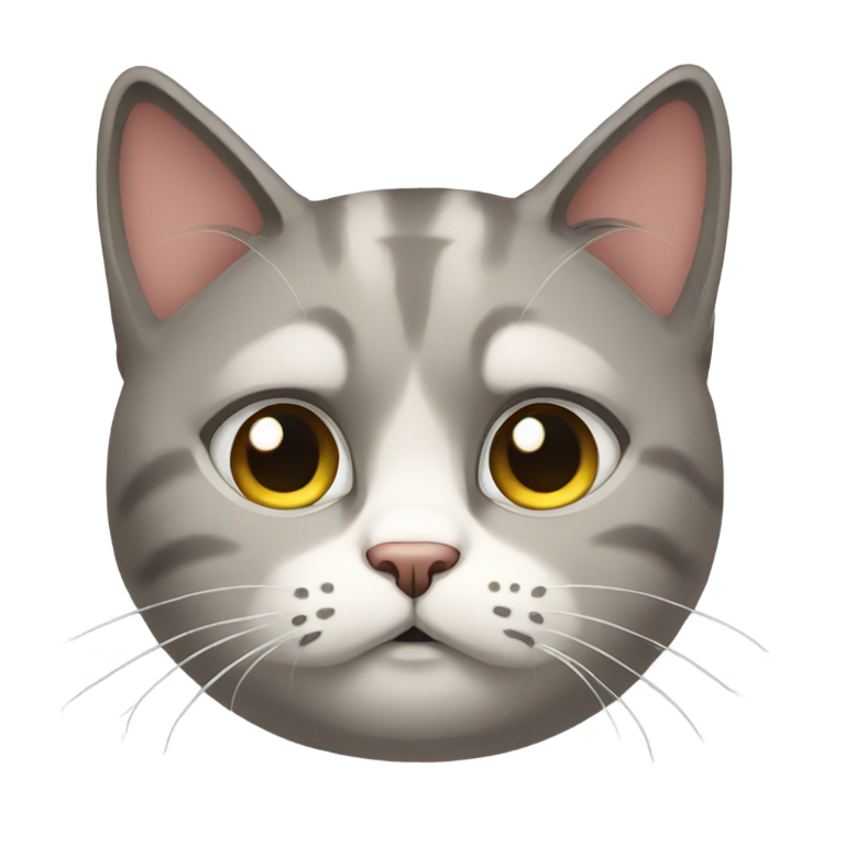 絵文字：猫が悲しい