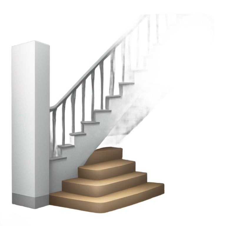 genmoji : Un escalier gris