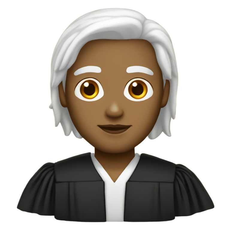 genmoji : white light skinned judge