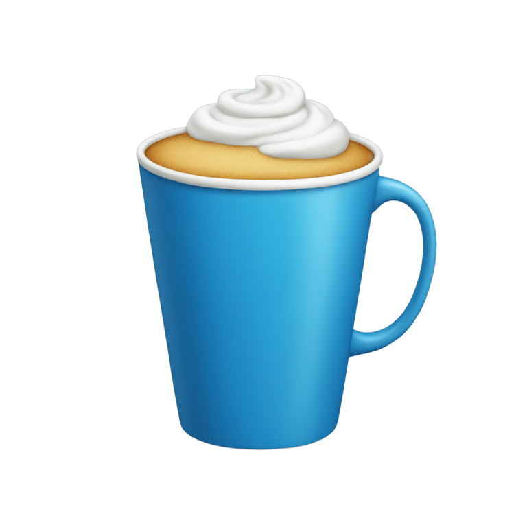 genmoji : a blue cup
