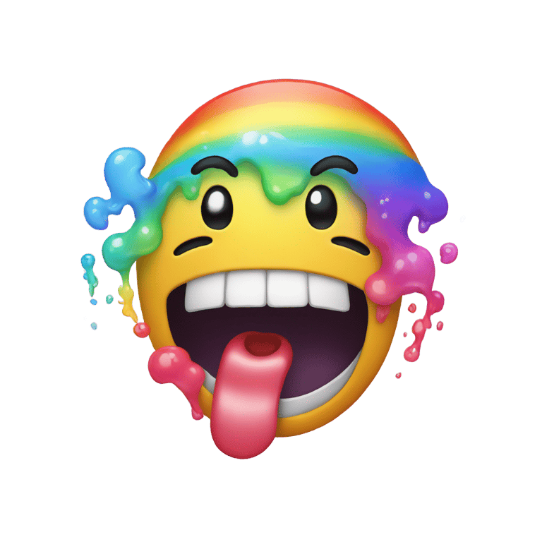 genmoji : rainbow coming out of a mouth