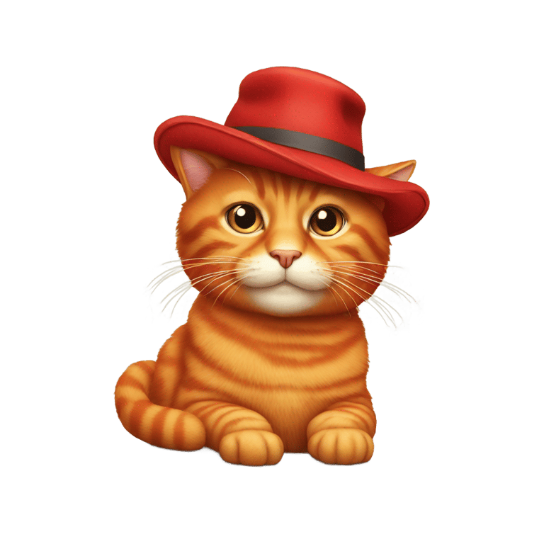 genmoji：红猫戴着帽子