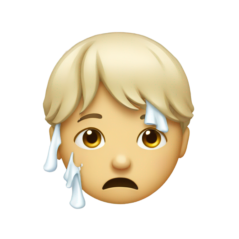 genmoji：哭脸擦手