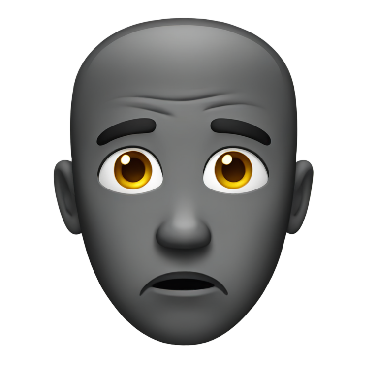 genmoji: concerned face