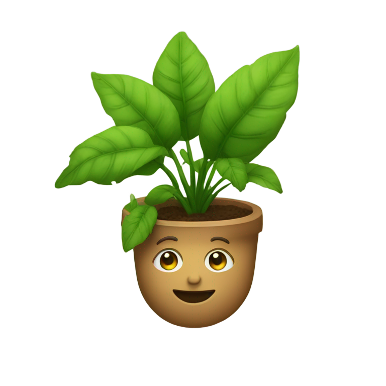 絵文字：祈る手と植物