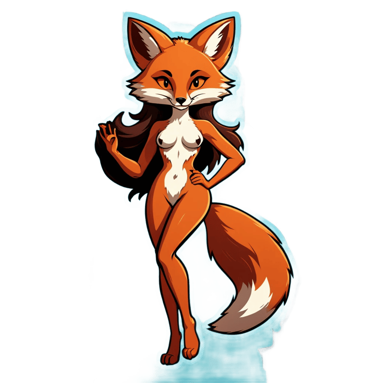 genmoji : Femme renard nue