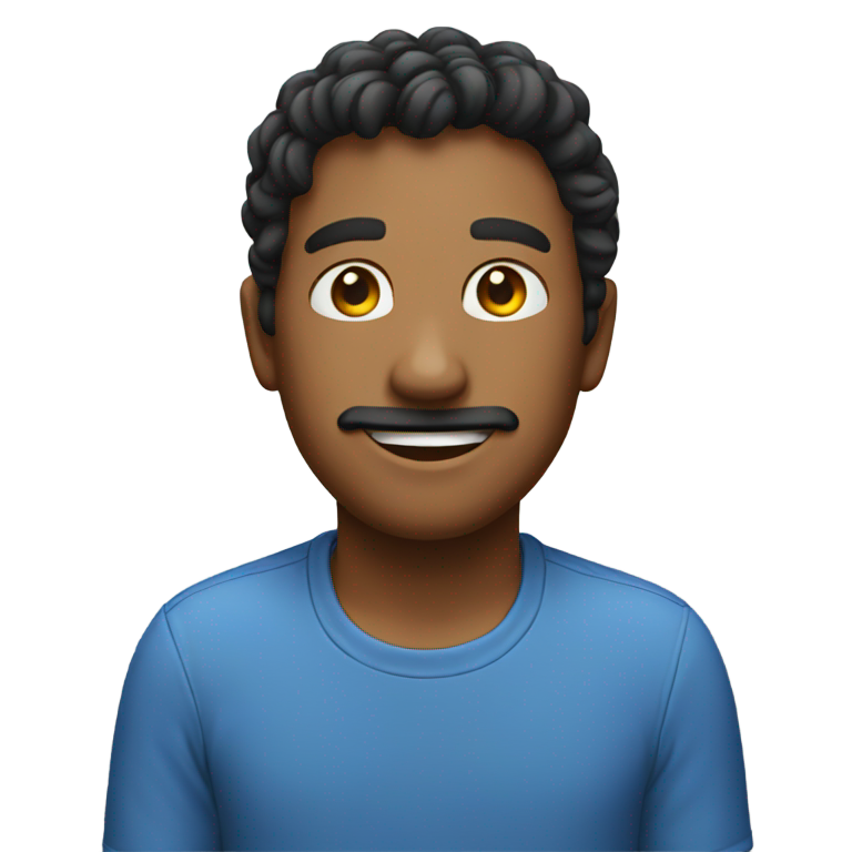 genmoji : L'émoji visage classique mais en bleu