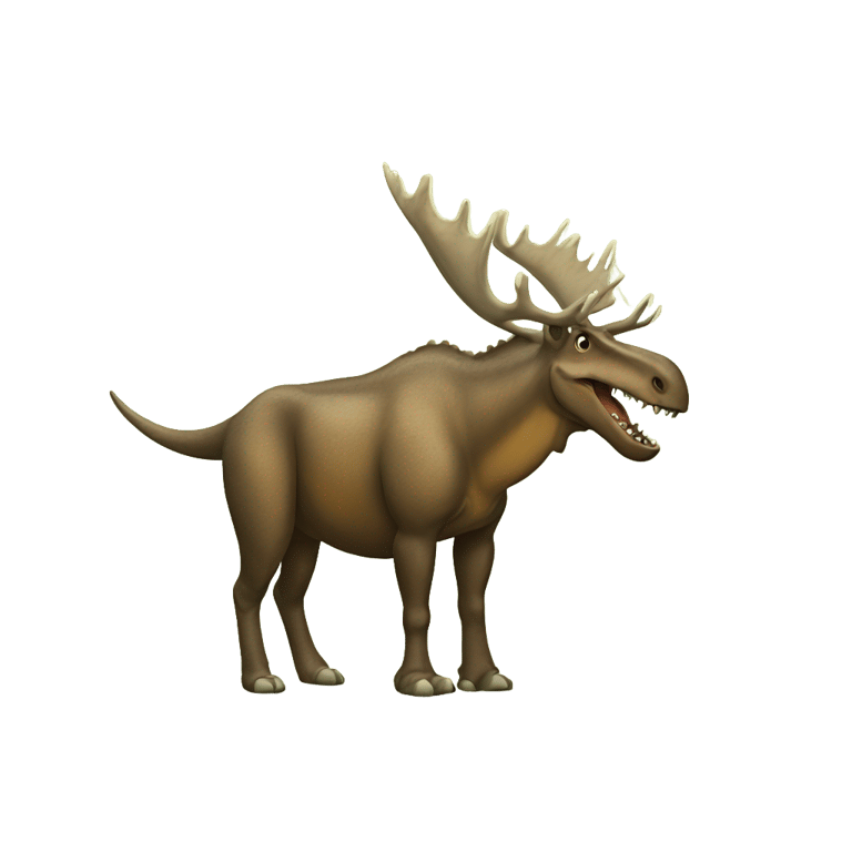 genmoji : a moose dinosaur