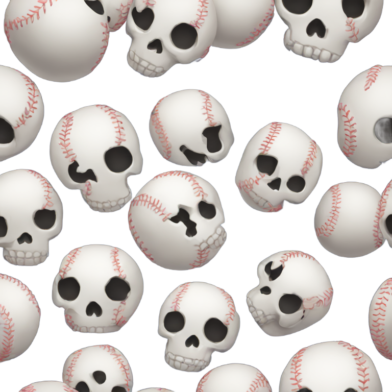 genmoji: baseball baseball as skull emoji