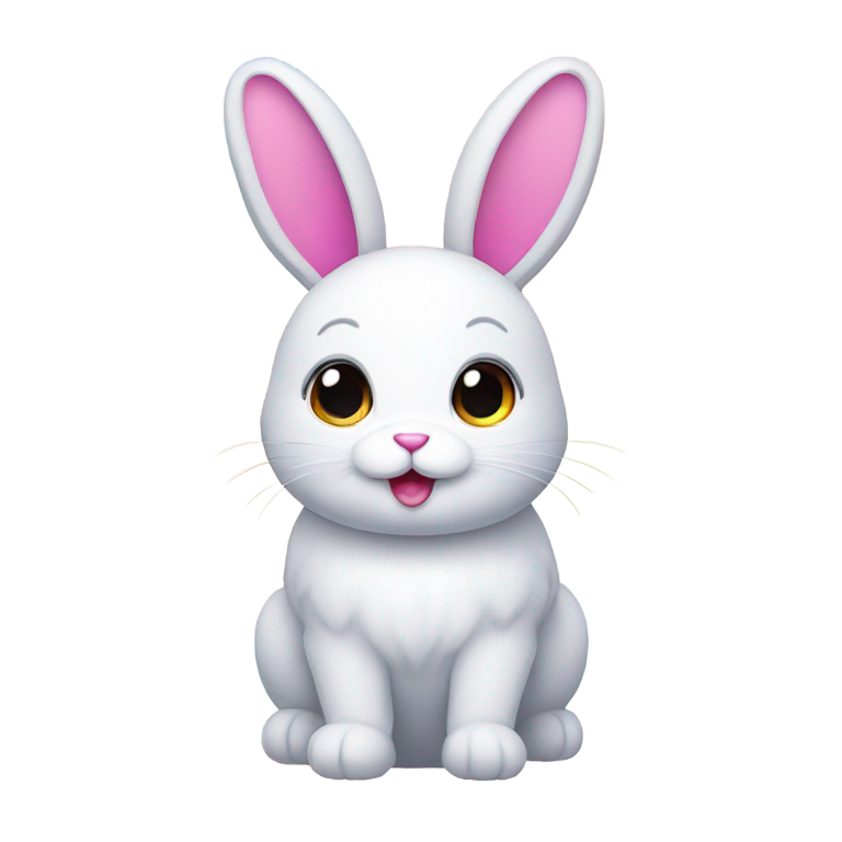 genmoji：可爱的彩虹兔子