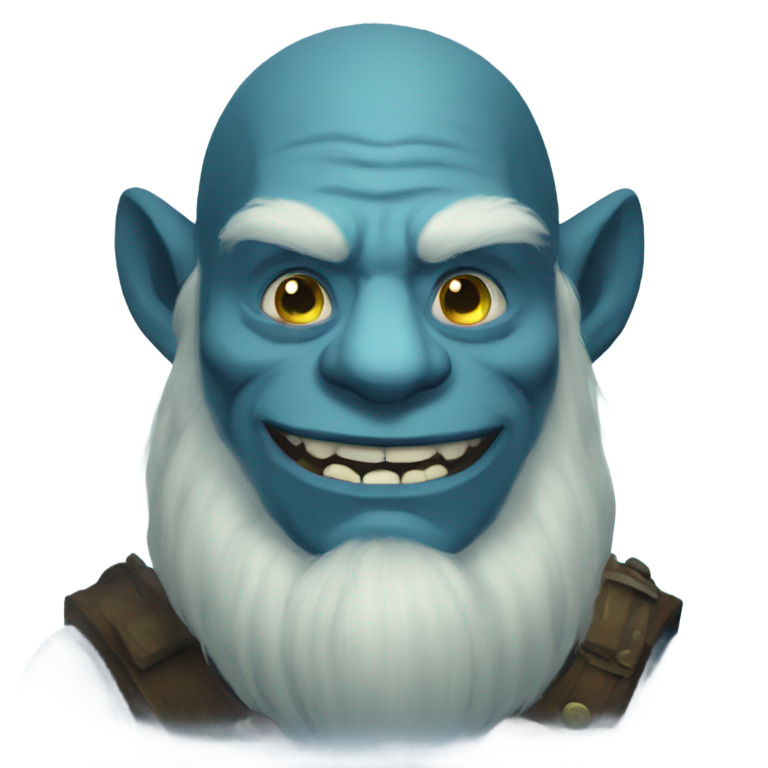 genmoji：来自瓦尔海姆的巨大蓝色秃头巨魔