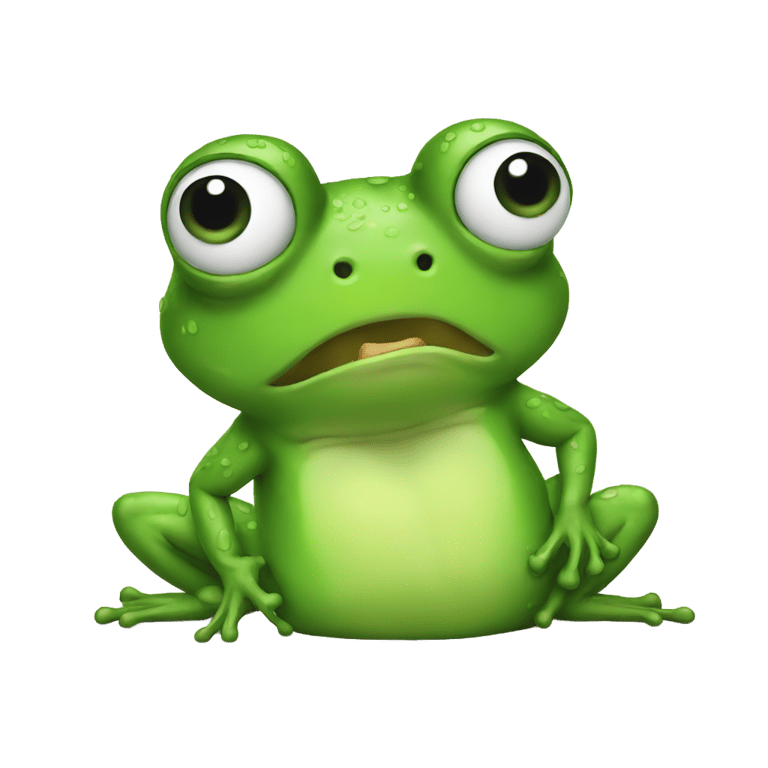 genmoji : drunk frog