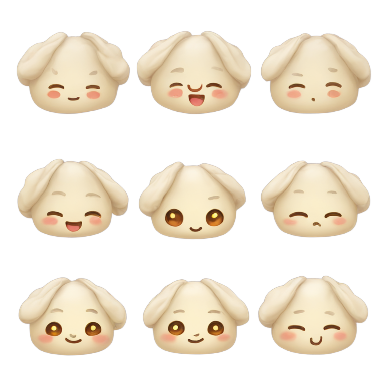 genmoji：饺子萌萌圆圆笑脸 更可爱 精致