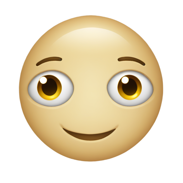 genmoji：眼睛分开的笑脸
