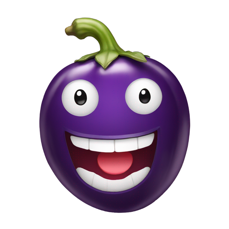 genmoji：开心的表情符号里有一个茄子