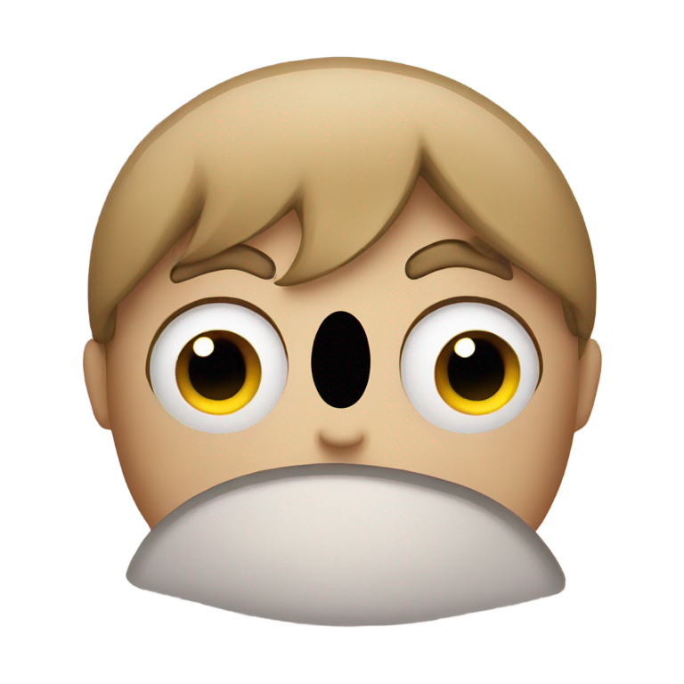 genmoji: Flustered unamused face