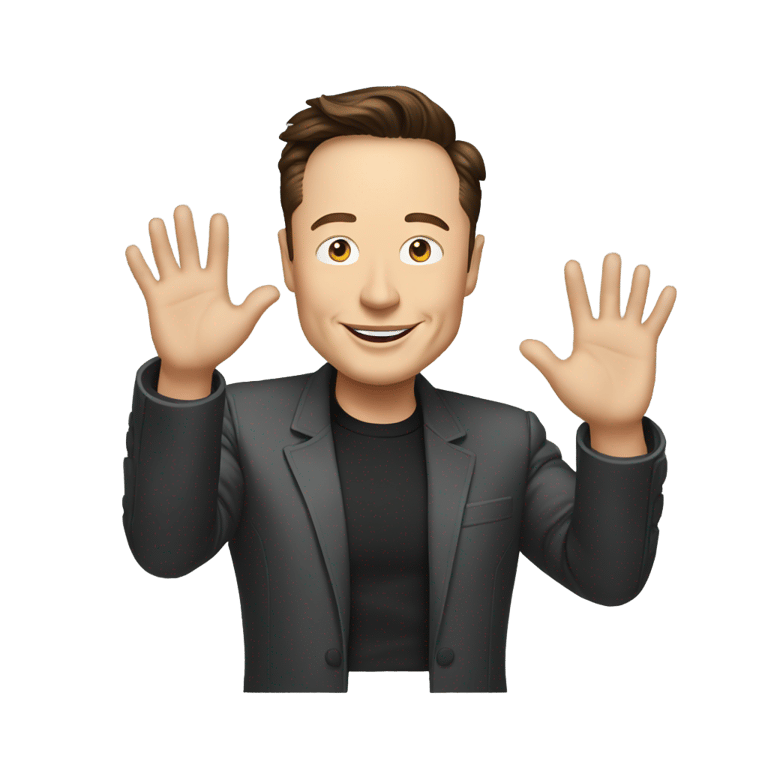 絵文字：Elon musk waving