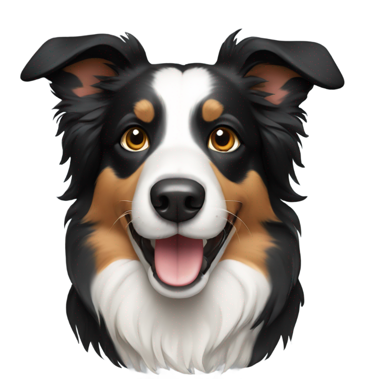 絵文字：Border collie dog