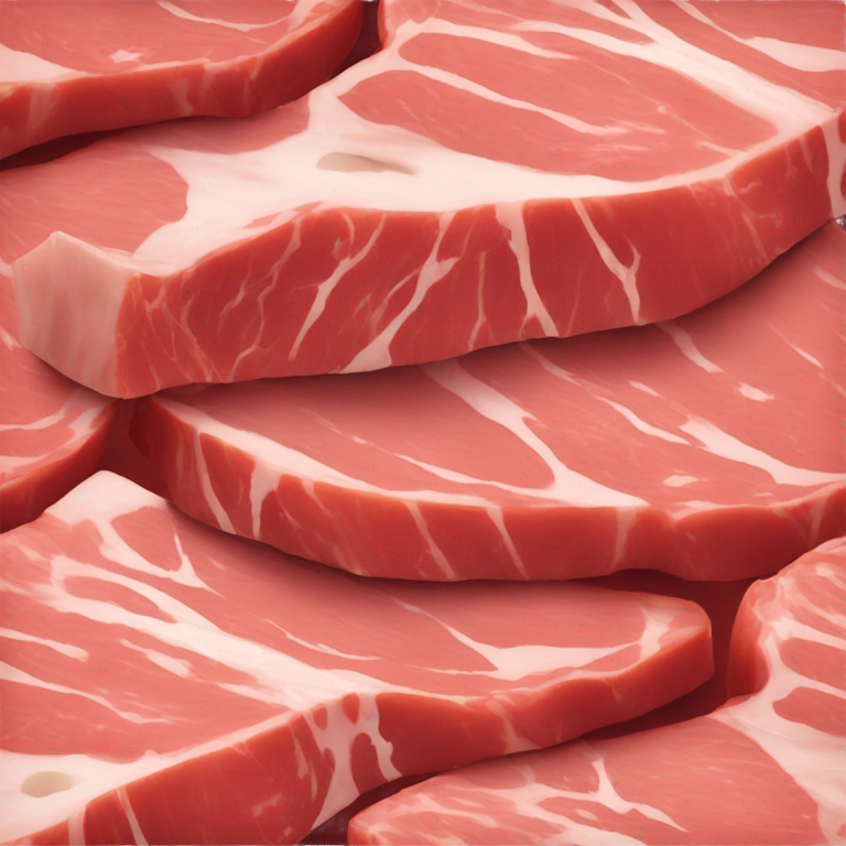 絵文字：肉の1枚切り