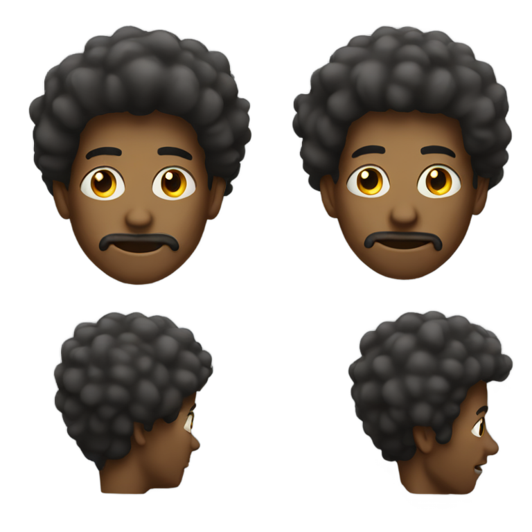 genmoji : Puant et malodorant 🧑🏿‍🦲
