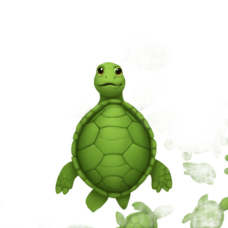 genmoji : Tortue nommée petit crottin