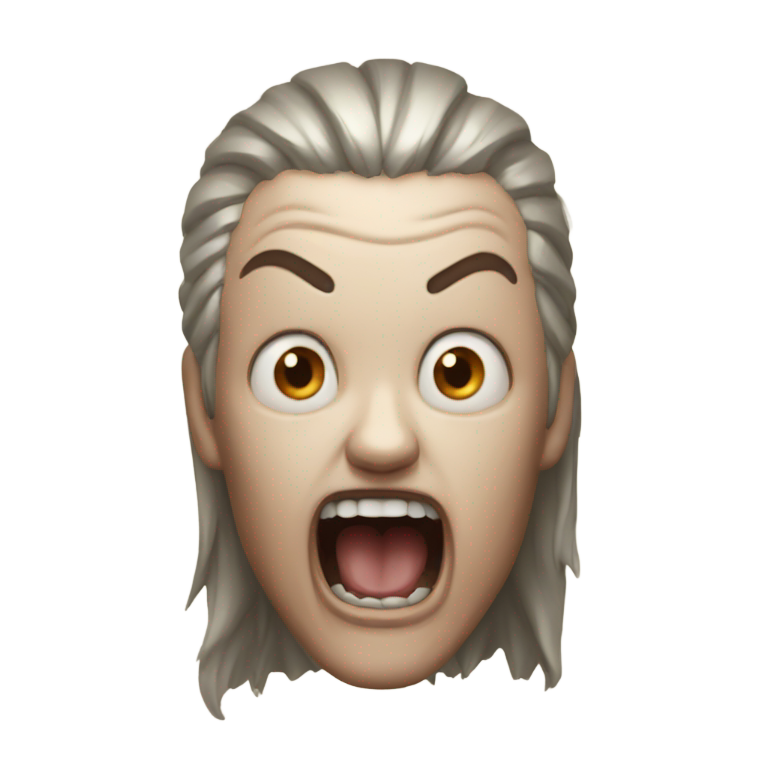 絵文字：Screaming, primal fear and horror