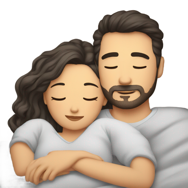 絵文字：ベッドで抱き合うルーマニアのカップル