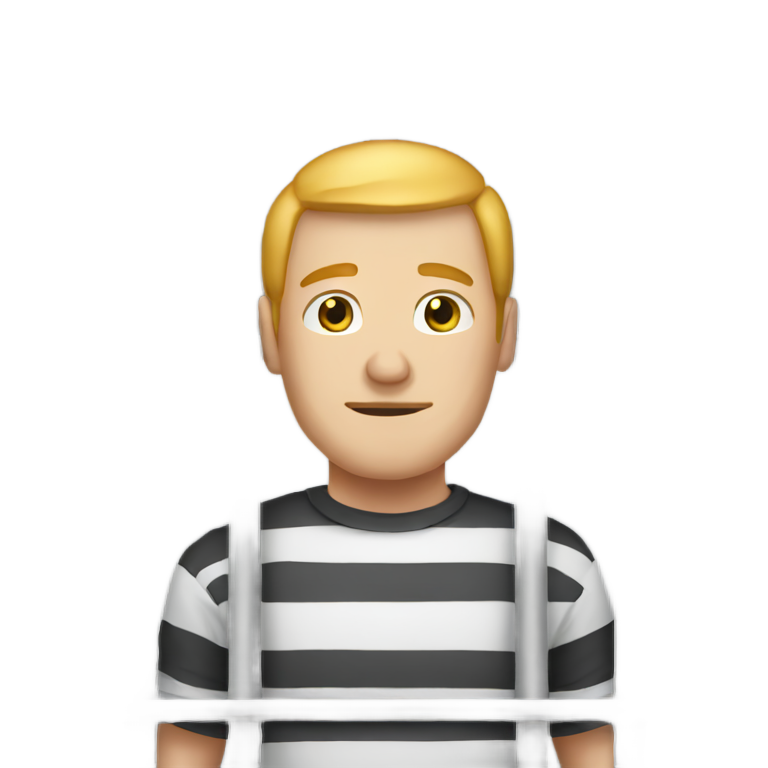 genmoji: White Man in jail
