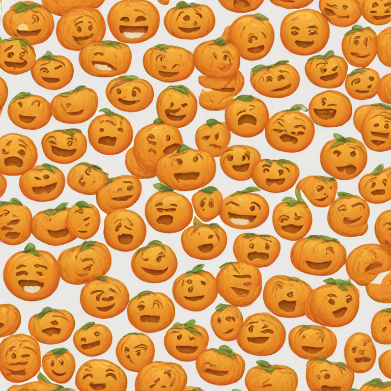 genmoji : Une orange qui a des cheveux blonds