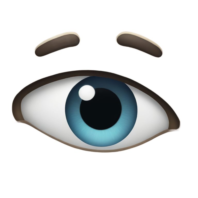 genmoji : big sad eyes on emoji