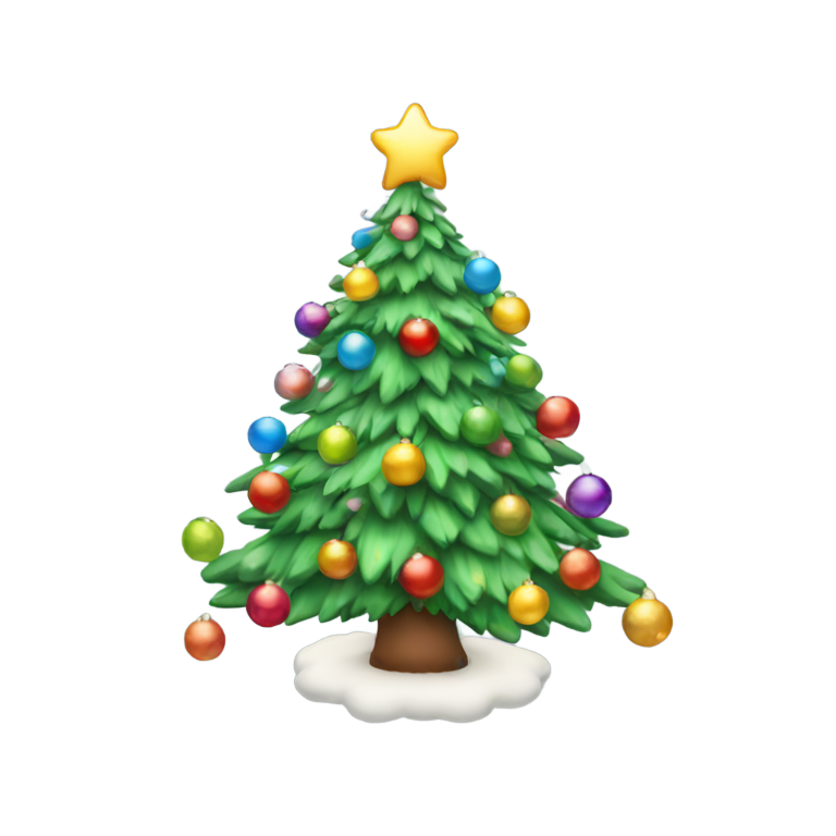 genmoji: Rainbow Christmas tree