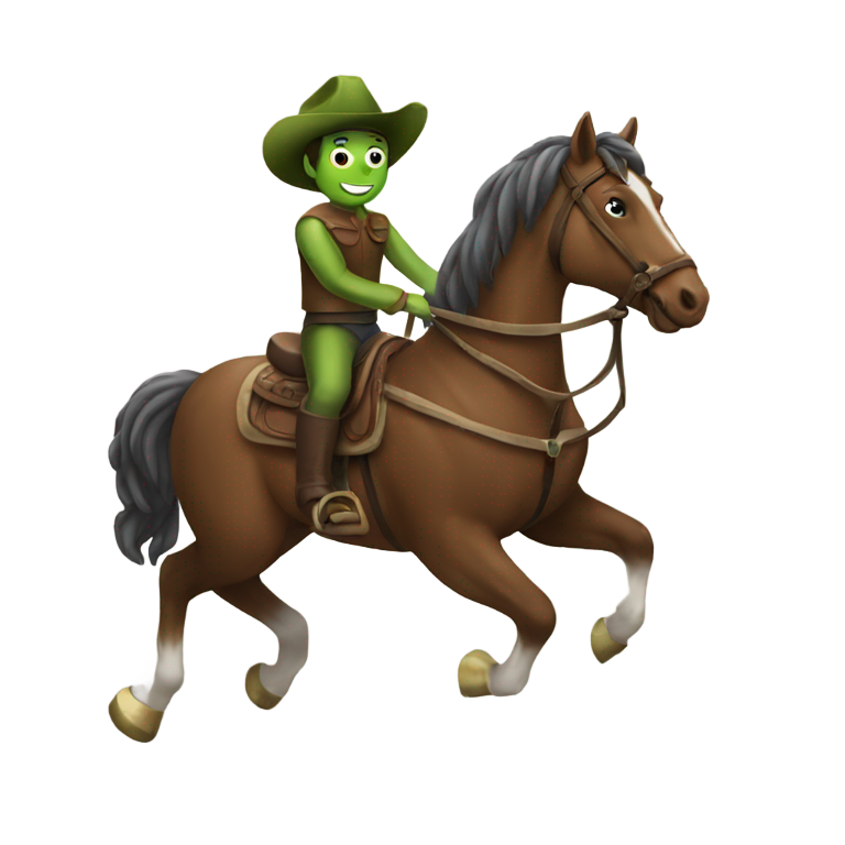 genmoji : Cornichon à cheval