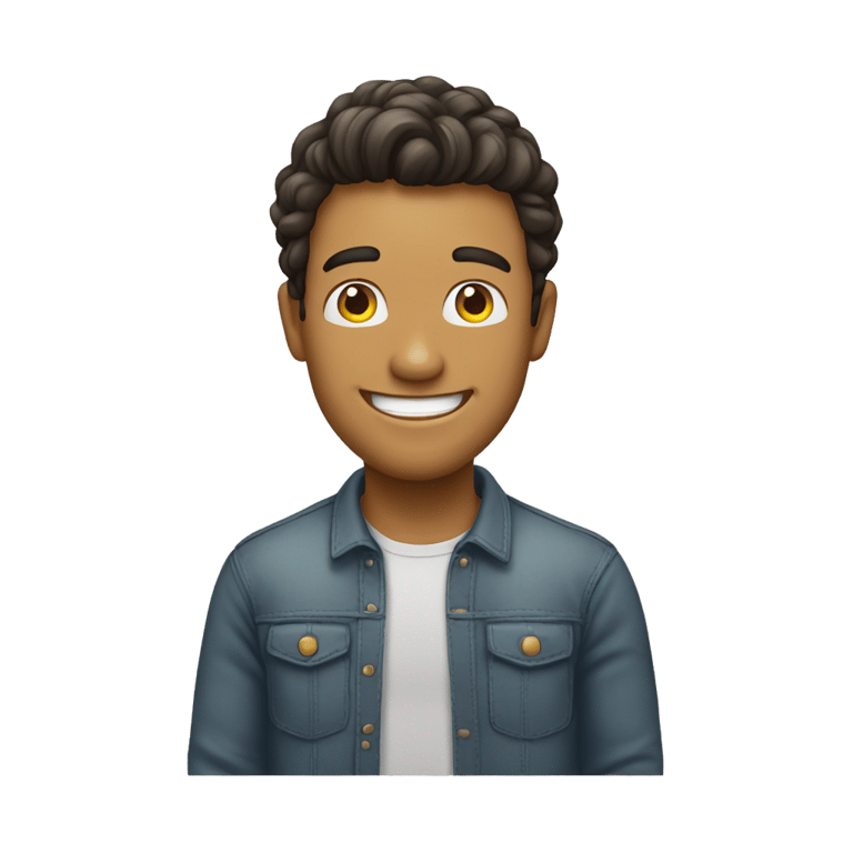 genmoji：年轻男子微笑